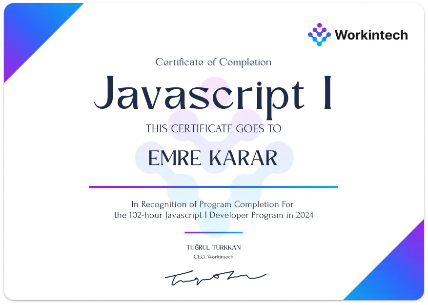 javascript1 sertifikası